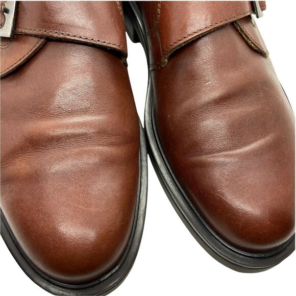 Bass Oxford Dress Size 9 M Shoes Men\'s Brown Leather Almond Toe Monk Strap main image 11